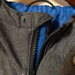 American Eagle Outfitters Charcoal and Black two-tone Windbreaker with Hood.